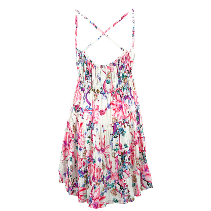 Tier Drop Summer Dress - Pink Lily