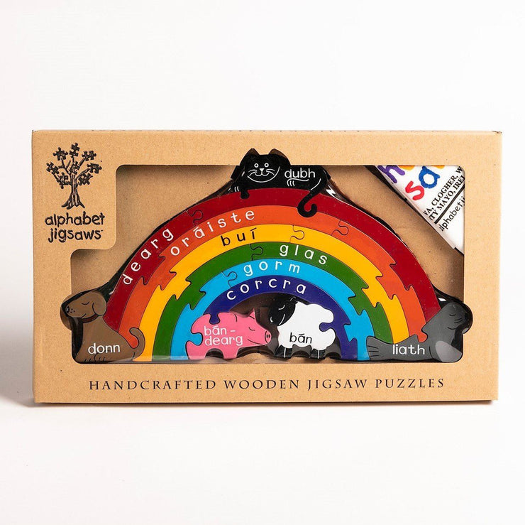 Handmade Wooden Jigsaw Puzzle - Gaelic Rainbow