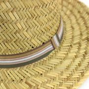 Wide Brim Straw Fedora Trilby Hat - Natural