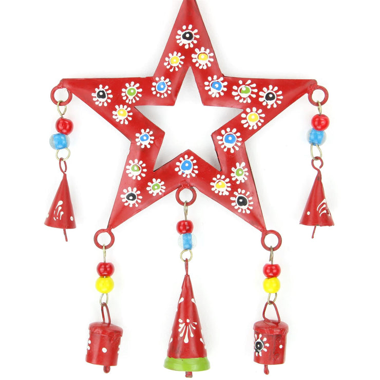 Hanging Star Mobile Decoration - Red
