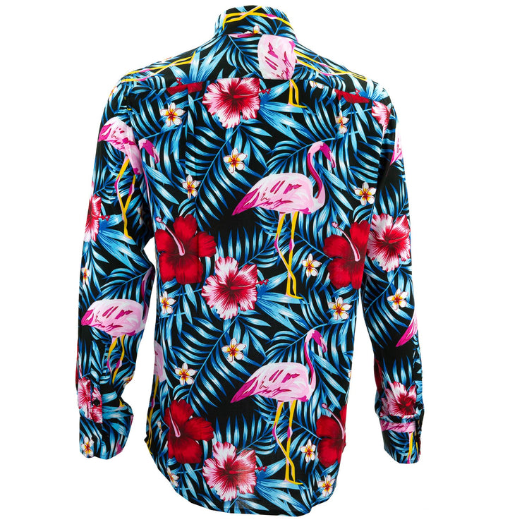 Regular Fit Long Sleeve Shirt - Tropical Flamingo