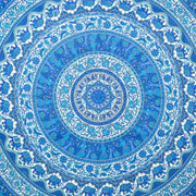 Block Printed Mandala Wall Hanging - Sky Blue