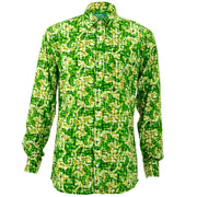 Regular Fit Long Sleeve Shirt - Green Ripple