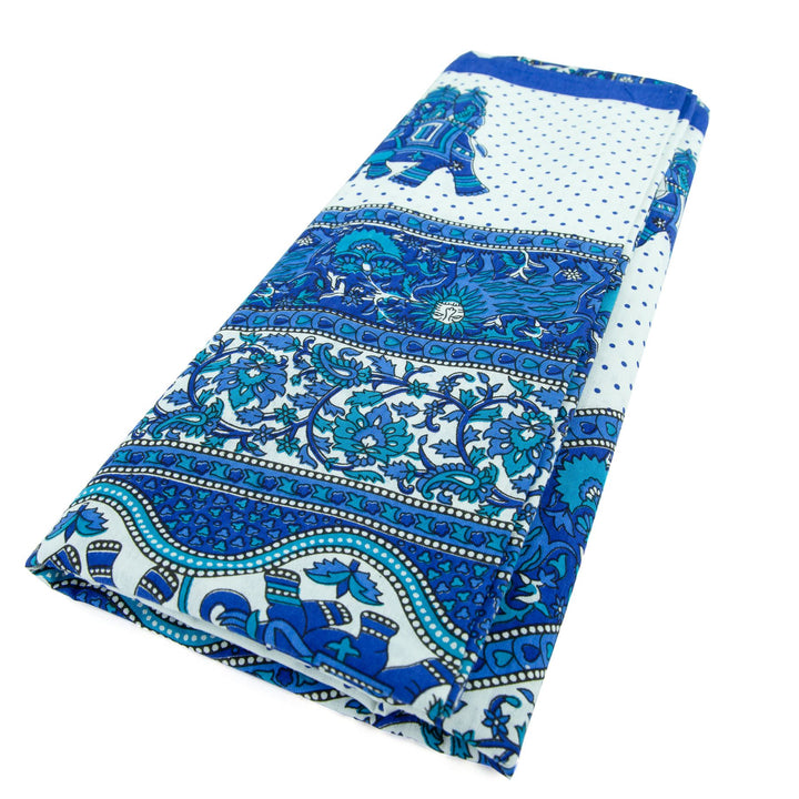 Block Printed Mandala Wall Hanging - Sky Blue