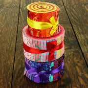 Jelly Roll - 40 Strips of 2.5" x 37" Cotton Batik