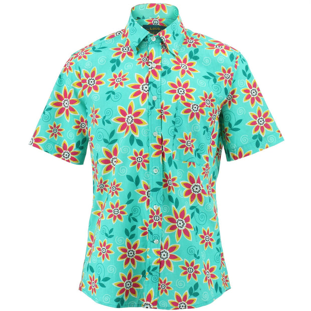 Regular Fit Short Sleeve Shirt - Summer Flowers