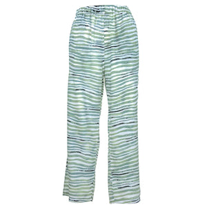 Pantalon ample d'été - vert ondulé