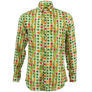 Tailliertes Langarmhemd – Multi Dotty