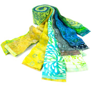 Cotton Batik Pre Cut Fabric Bundles - Jelly Roll - Sea Green