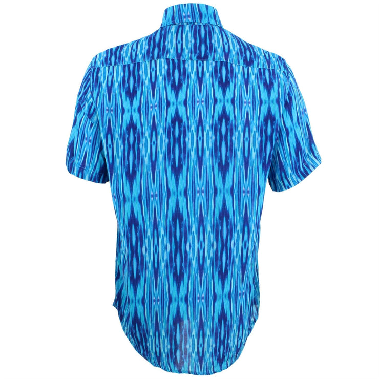 Tailored Fit Short Sleeve Shirt - Blue Rorschach