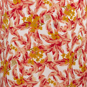 Shirred Comfy Dress - Salmon Leaves