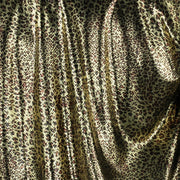 Shiny Metallic Flares Trousers - Leopard