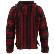 Mexican Baja Jerga Hoody - Red & Black