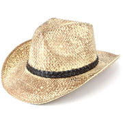 Vintage Effect Straw Cowboy Hat