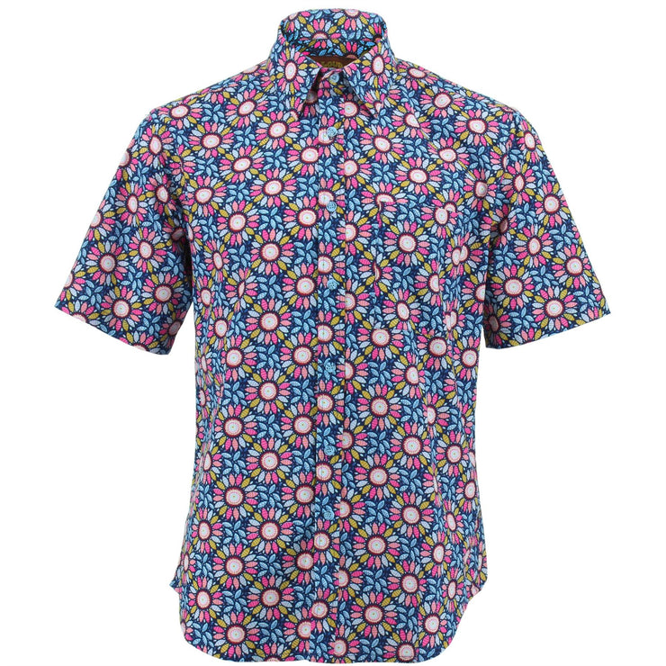 Regular Fit Short Sleeve Shirt - Floral Kaleidoscope