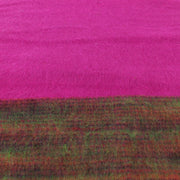 Tibetan Wool Blend Shawl Blanket - Pink with Green & Red Reverse