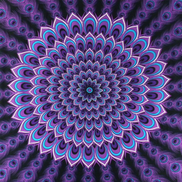 Viscose Rayon Sarong - Peacock - Purple