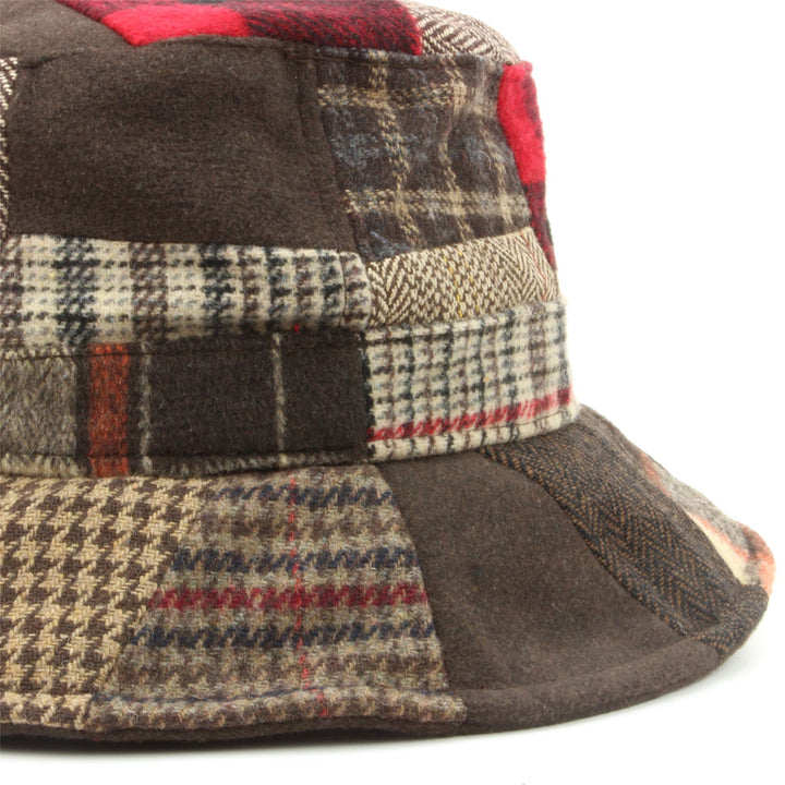 Patchwork Tweed bucket hat - Red