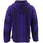 Mexican Baja Jerga Hoody - Purple & Black