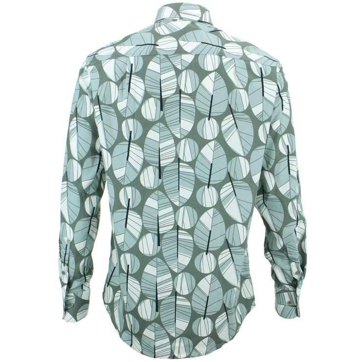 Regular Fit Long Sleeve Shirt - Abstract Leaves