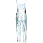 Shiny Dungarees - Silver