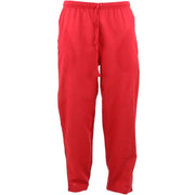 Classic Nepalese Lightweight Cotton Plain Trousers Pants - Red