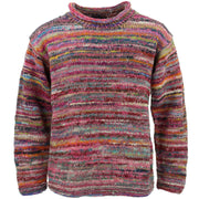 Chunky Wool Space Dye Knit Jumper - Pink Multi