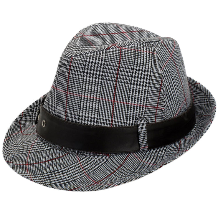 Classic Check Trilby Hat - Grey