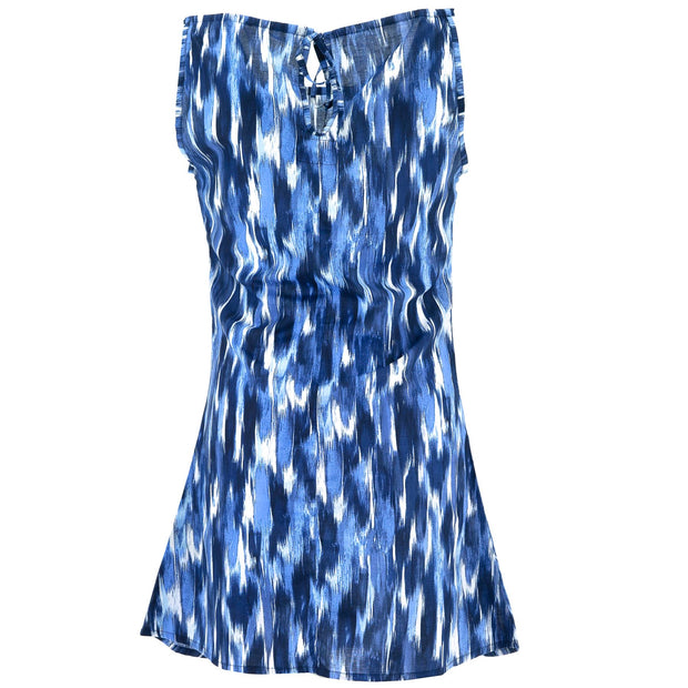 Modern Mini Dress - Blue Ikat