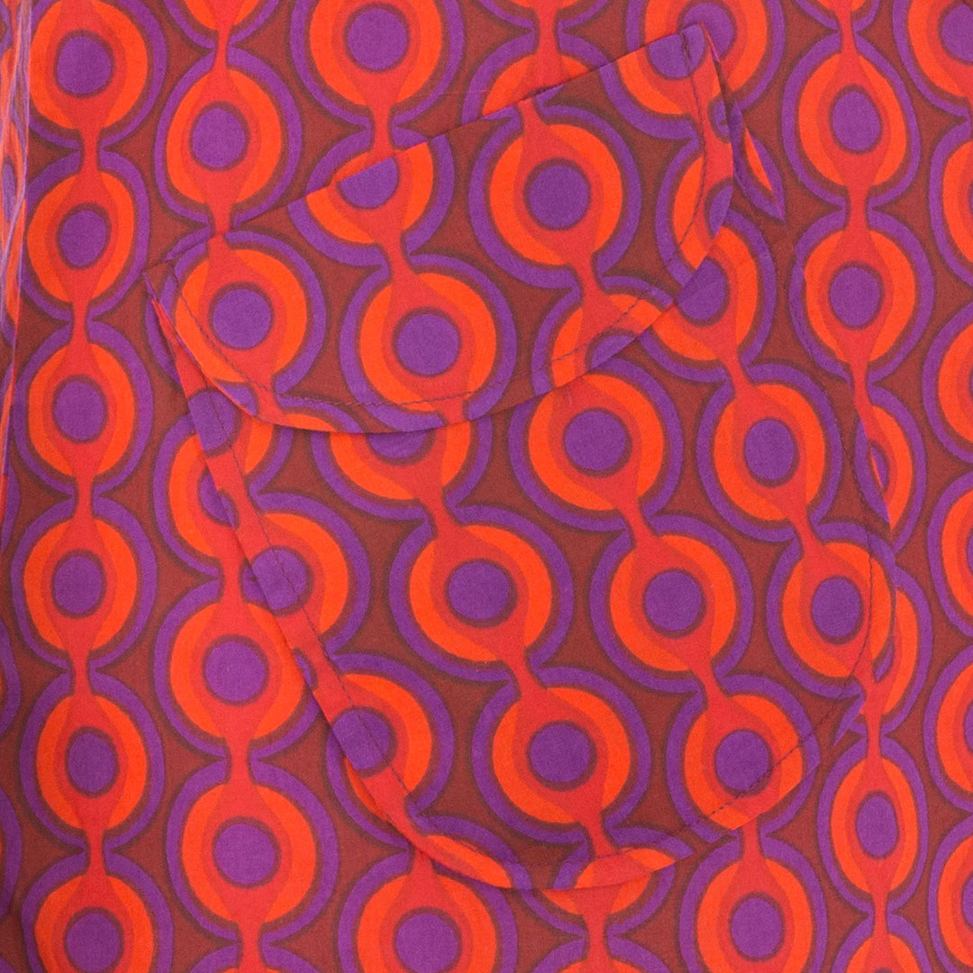 Sixties Shift Dress - Love Chain Red