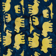 Regular Fit Short Sleeve Shirt - Herd of Elephants - Blue