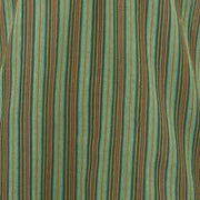 Cotton Grandad Collar Shirt - Green Stripe