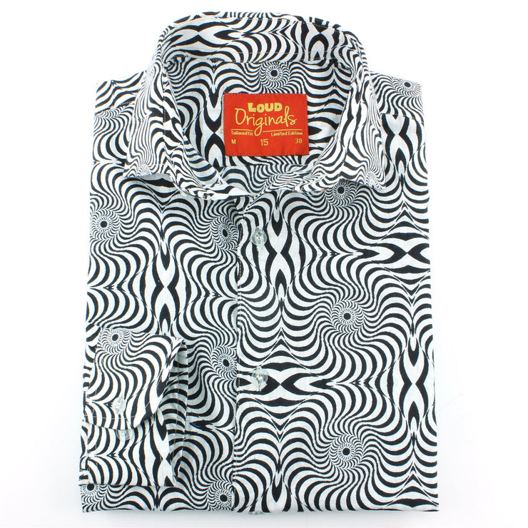 Tailored Fit Long Sleeve Shirt - Psychedelic Swirls