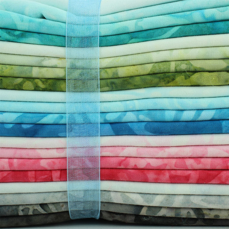 Cotton Batik Pre Cut Fabric Bundles - Fat Quarter - Multi