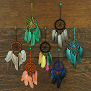 Dreamcatcher - Spiral 6cm Black Rainbow