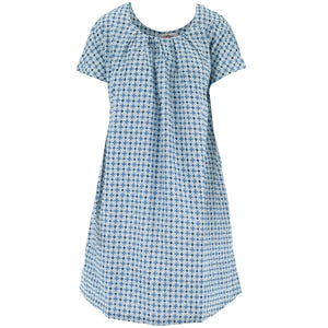 Floaty pocket plisseret kjole - staude blå