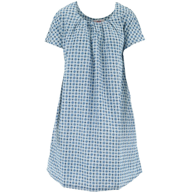 Floaty Pocket Pleat Dress - Perennial Blue
