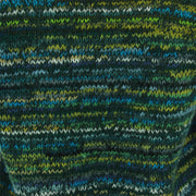 Chunky Wool Knit Space Dye Jumper - Pine Green
