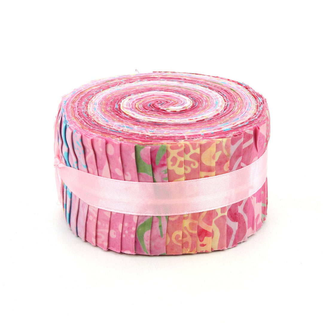Jelly Roll - 40 Strips of 2.5" x 37" Cotton Batik