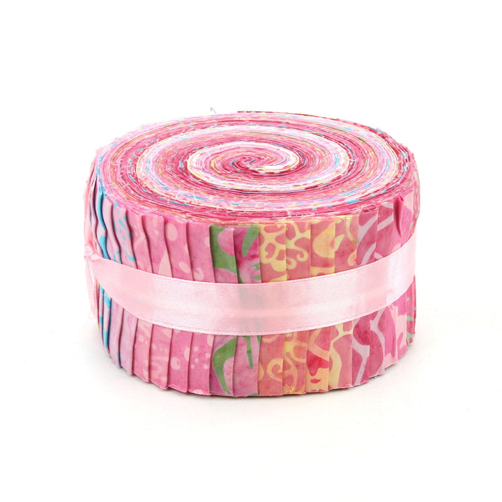 Jelly Roll - 40 Strips of 2.5" x 37" Cotton Batik