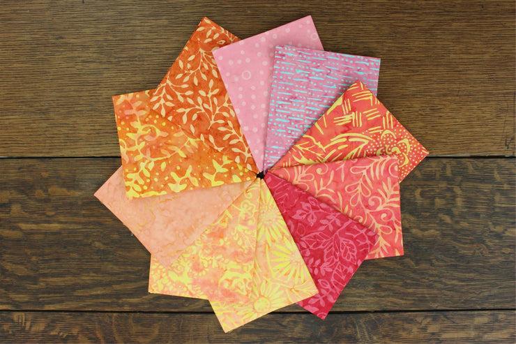 Fat Quarter - 10 Pieces of 19" x 20" Cotton Batik