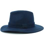 Wool Fedora Trilby Hat with Floppy Brim - Blue
