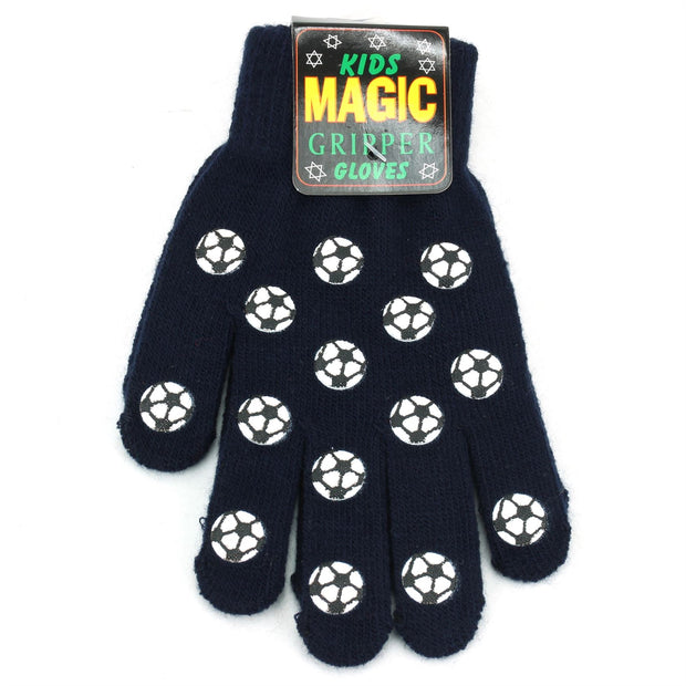 Magic Gloves Football Stretchy Kids Gloves - Navy