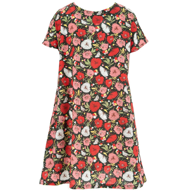 Floaty Pocket Pleat Dress - Avignon Petal Black