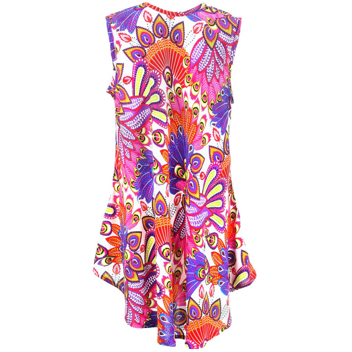 Tropical Hawaiian Swing Dress - Pink