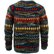 Chunky Wool Knit Jumper - 17 Blue Brown