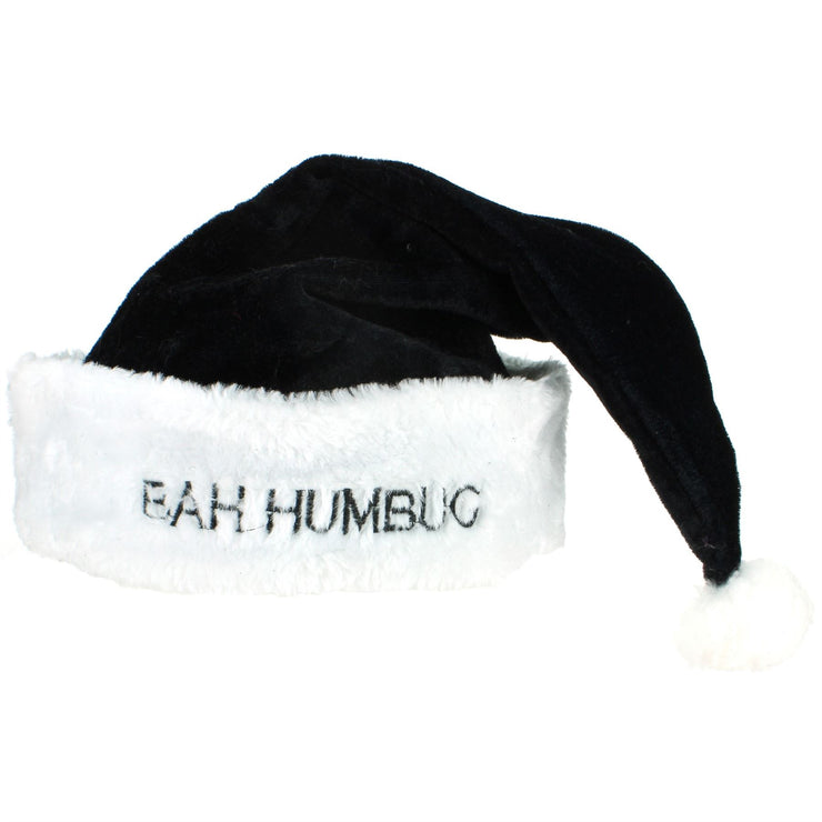 Tallon BAH HUMBUG Father Christmas Santa Hat - Black