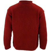 Chunky Wool Knit Star Jumper - Red & Charcoal