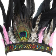 Feather Headdress Headband with Pink Feathers