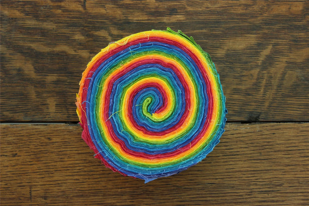 Jelly Roll - 40 Strips of 2.5" x 37" Cotton Batik